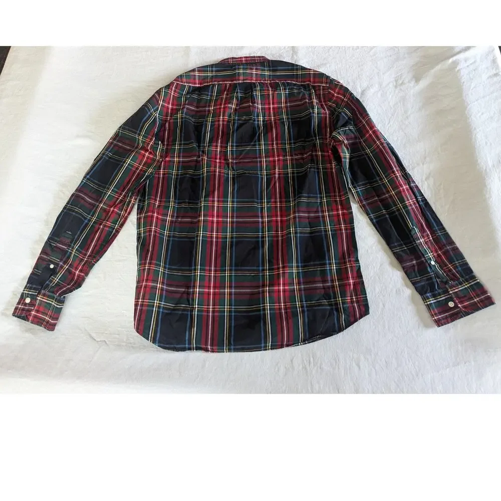 J. Crew Mens Size L Secret Wash Shirt Button Down NWOT Plaid Organic Cotton